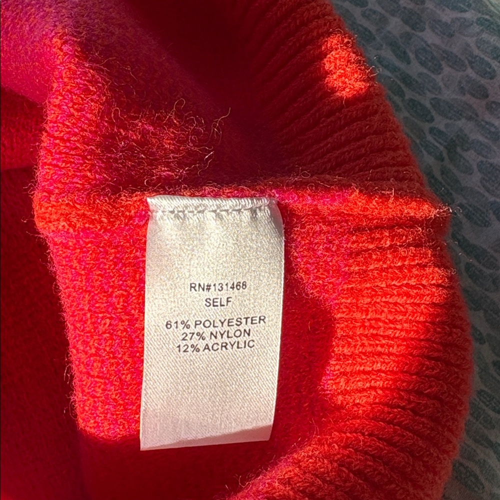 AVARA Women's Red and Pink Striped Penelope Sweater XL NWT - Picture 3 of 9